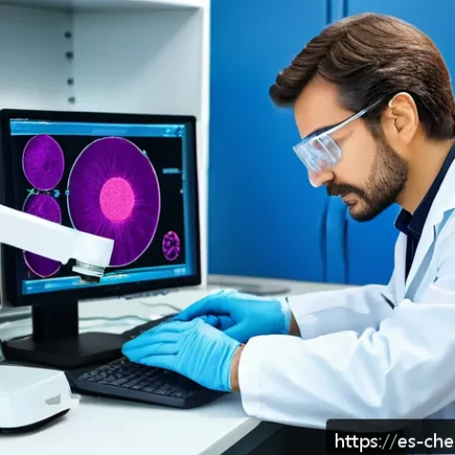 고분자 가공 및 물성 분석 - A high-tech laboratory scene focusing on advanced polymer analysis equipment: a scientist wearing pr...